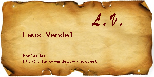 Laux Vendel névjegykártya